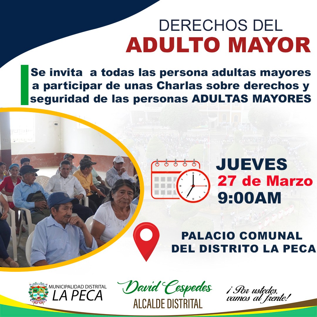 CHARLAS SOBRE DERECHOS Y SEGURIDAD DE LAS PERSONAS ADULTAS MAYORES.