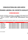 Vista preliminar de documento COMUNICADO PARA SUSCRIPCIÓN DE CONTRATO E INDUCCIÓN - CONVOCATORIA DECRETO LEGISLATIVO N°728 - 001-2025