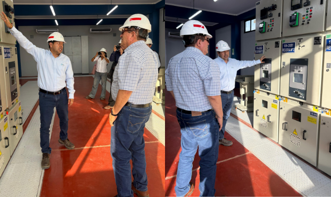 Presidente del directorio de Distriluz realizó visita técnica a la subestación de transformación Catacaos