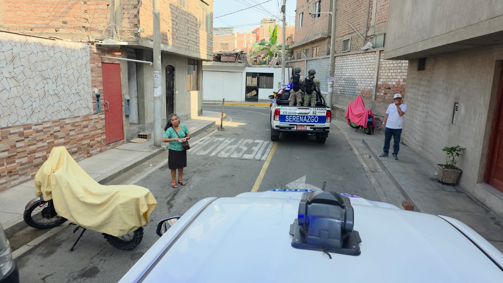 Efectivos de serenazgo y del ejército realizan patrullaje conjunto en La Molina