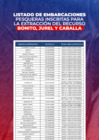 Vista preliminar de documento Lista de Embarcaciones Pesqueras Inscritas para la Extracción del Recurso - Bonito, Jurel y Caballa