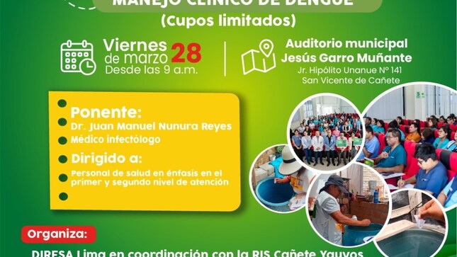 Curso taller presencial: Clasificación y manejo clínico de dengue