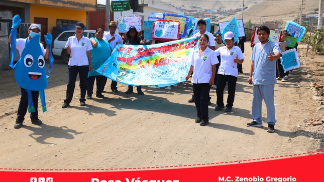 RIS Chilca Mala: Puesto de Salud de la Aguada realiza pasacalle por el Día Mundial del Agua