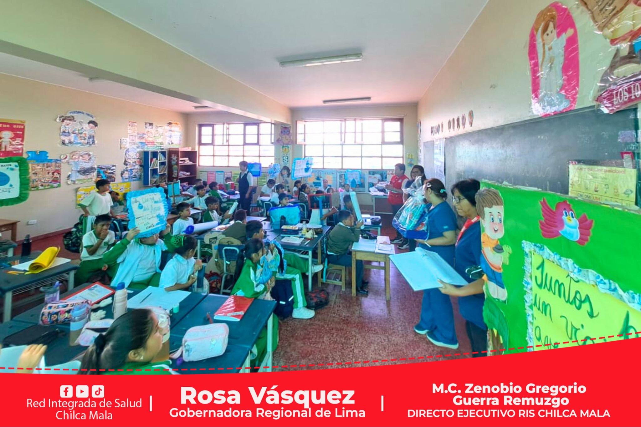 RIS Chilca Mala: Centro de Salud de Mala realiza pasacalle por el Día Mundial del Agua