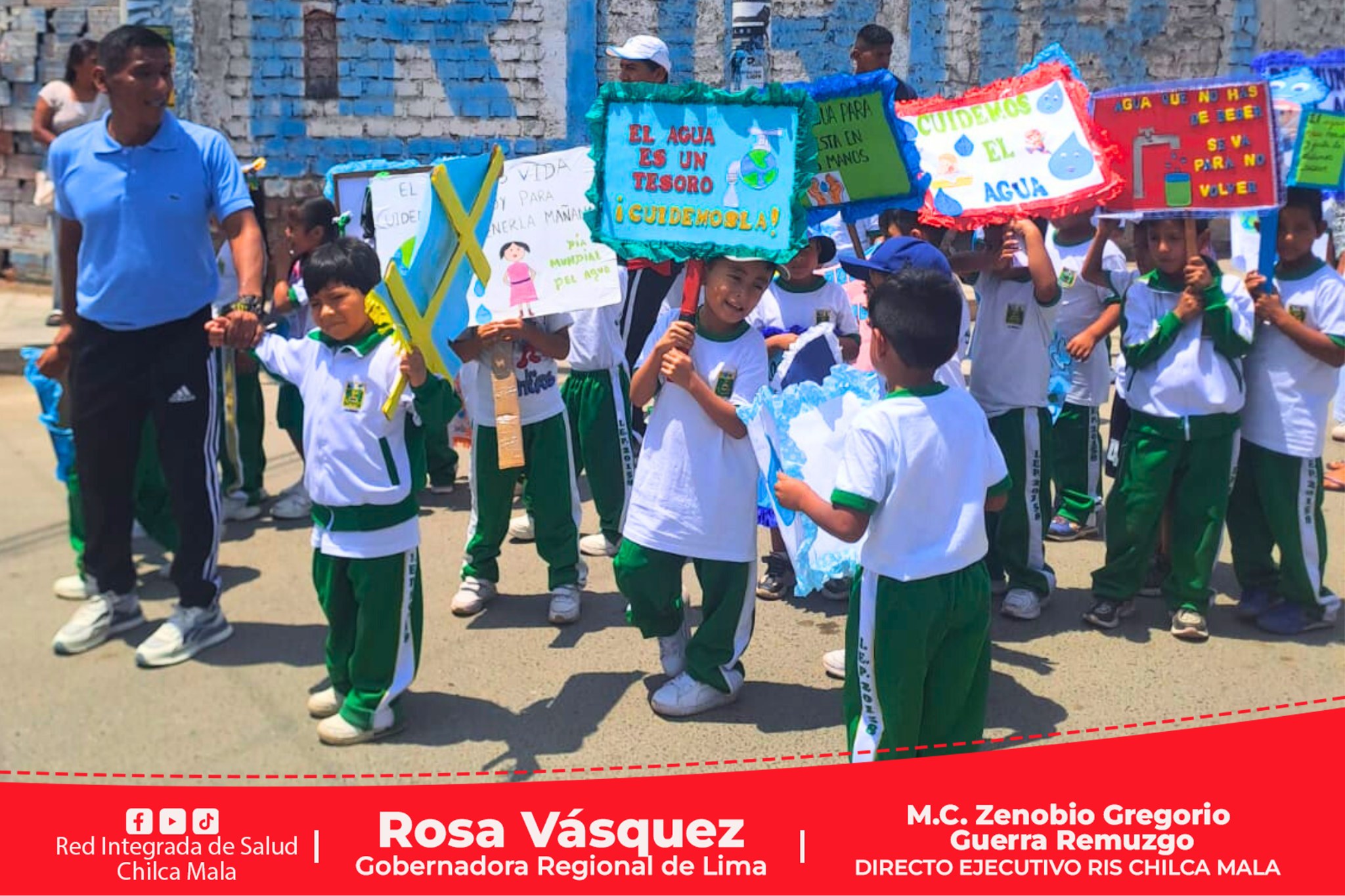 RIS Chilca Mala: Centro de Salud de Mala realiza pasacalle por el Día Mundial del Agua