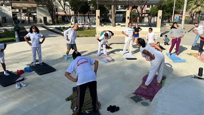 Sesión de yoga