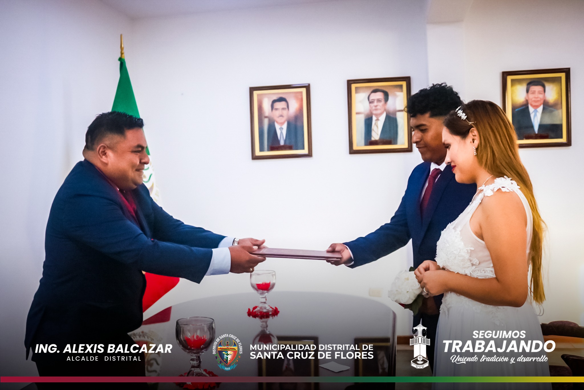 Ceremonia matrimonial presidida por el Alcalde Alexis Balcázar