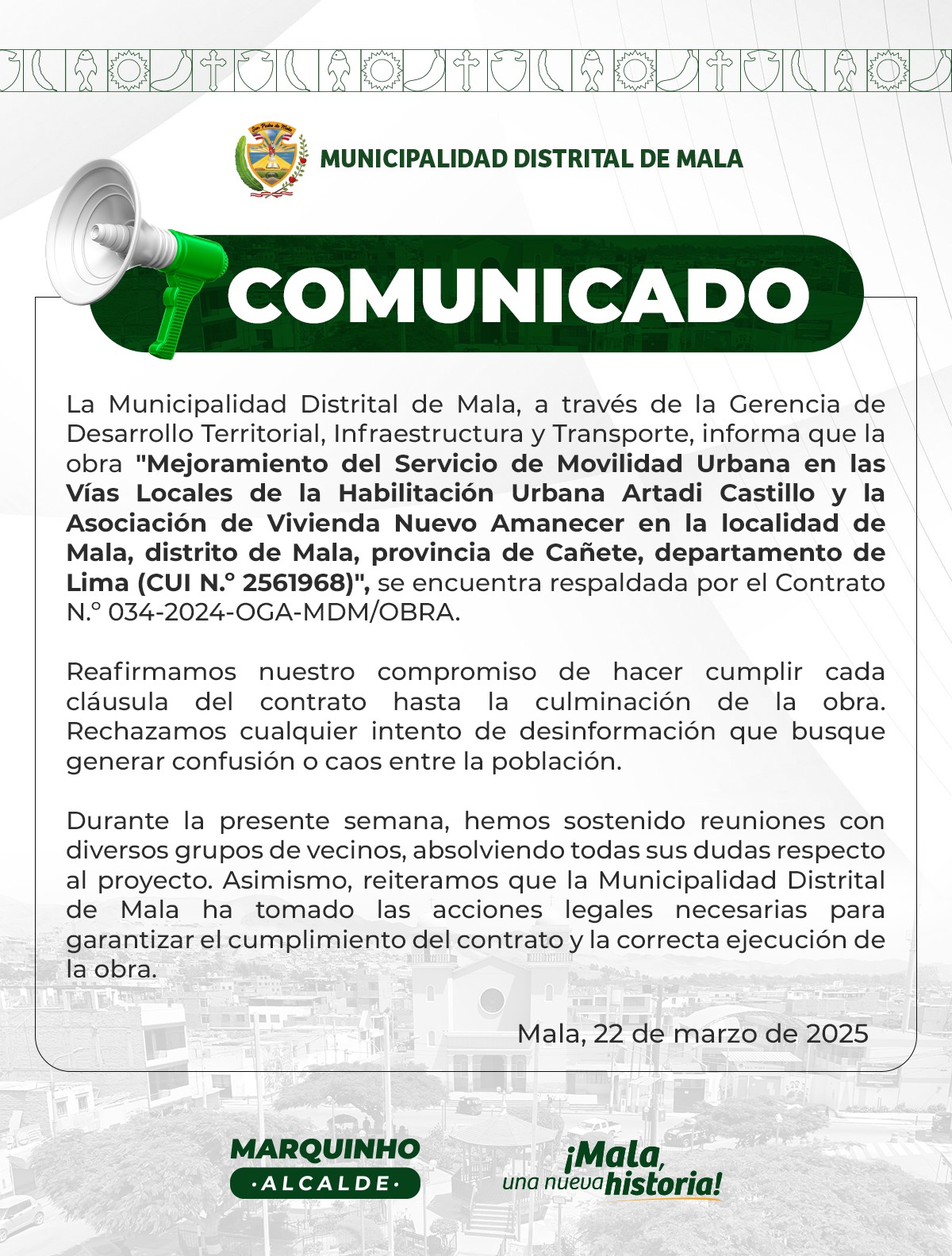 La Municipalidad de Mala Te Informa