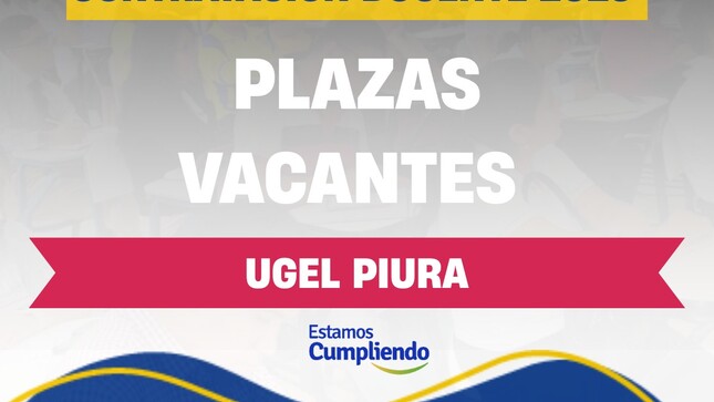 Plazas vacantes para la contratación docente 2025