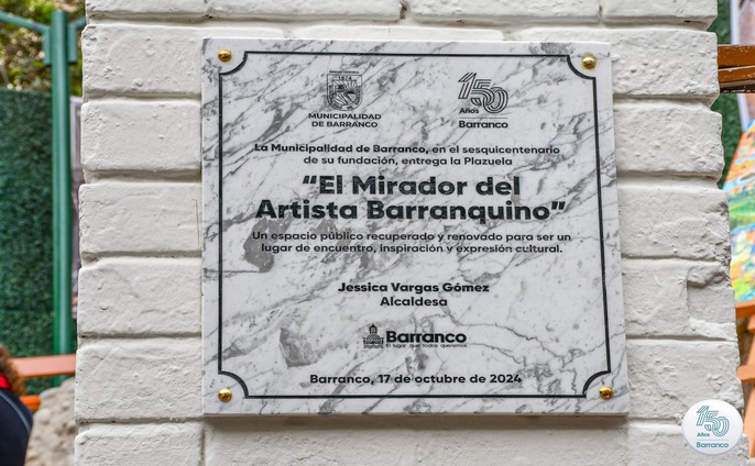 Inauguración de la Plazuela el Mirador del Artista Barranquino