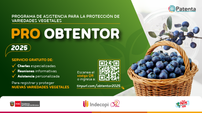 Indecopi: Uvas y arándanos lideran solicitudes para proteger nuevas variedades vegetales en el Perú