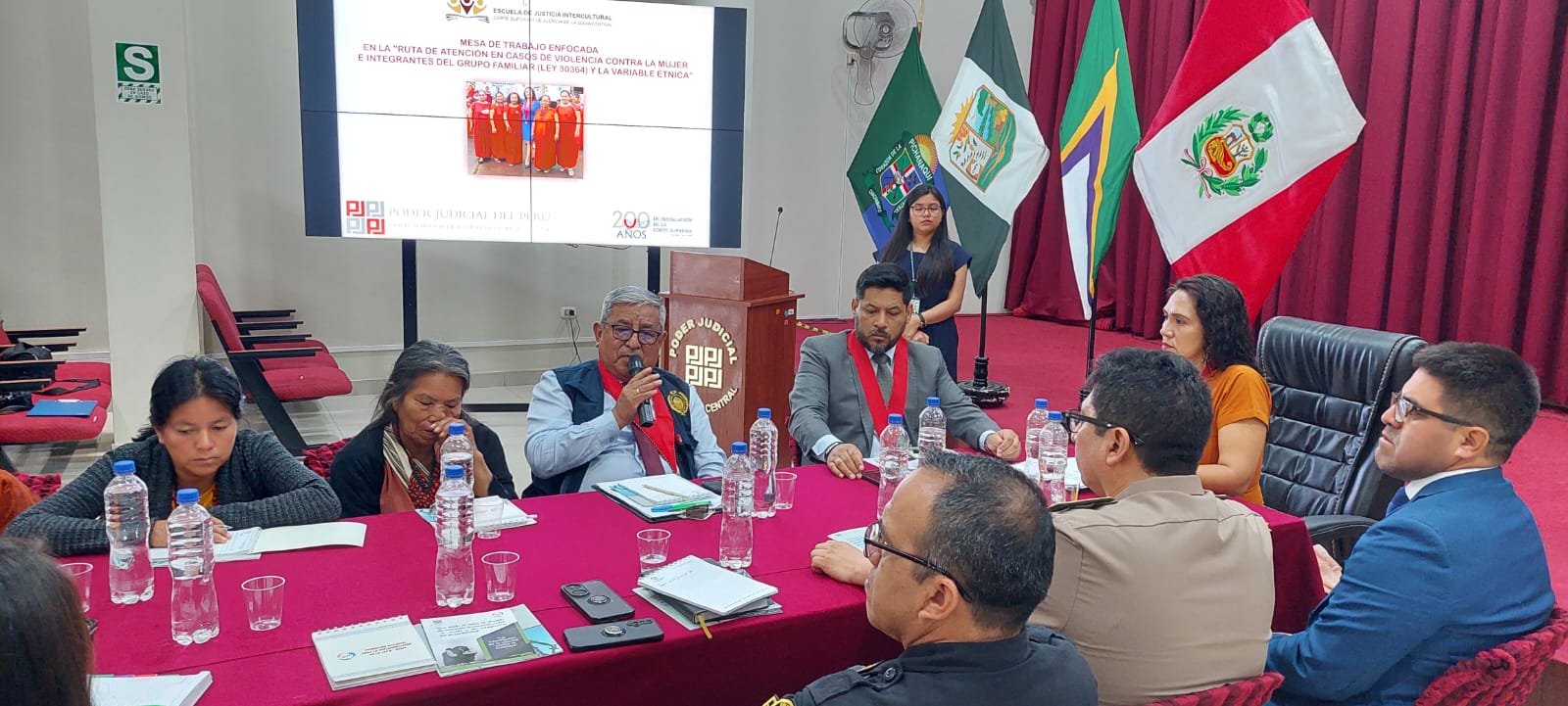 Fiscal superior participa en mesa de trabajo sobre casos de violencia contra la mujer en comunidades nativas de la Selva Central.
