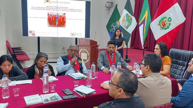 Fiscal superior participa en mesa de trabajo sobre casos de violencia contra la mujer en comunidades nativas de la Selva Central.