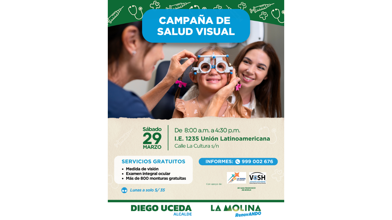 La Molina regalará 800 monturas durante campaña de salud visual