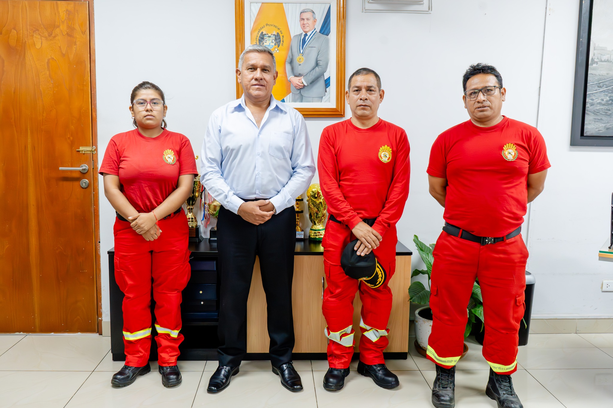 Reunión estratégica para fortalecer el trabajo conjunto con la Compañía De Bomberos Voluntarios de Huaral