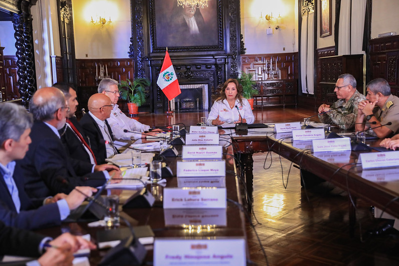 Presidenta Boluarte lideró una nueva sesión del "Cuarto de guerra contra la delincuencia".