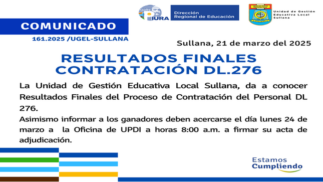 Comunicado N°161-2025
