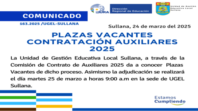 Comunicado N°163-2025