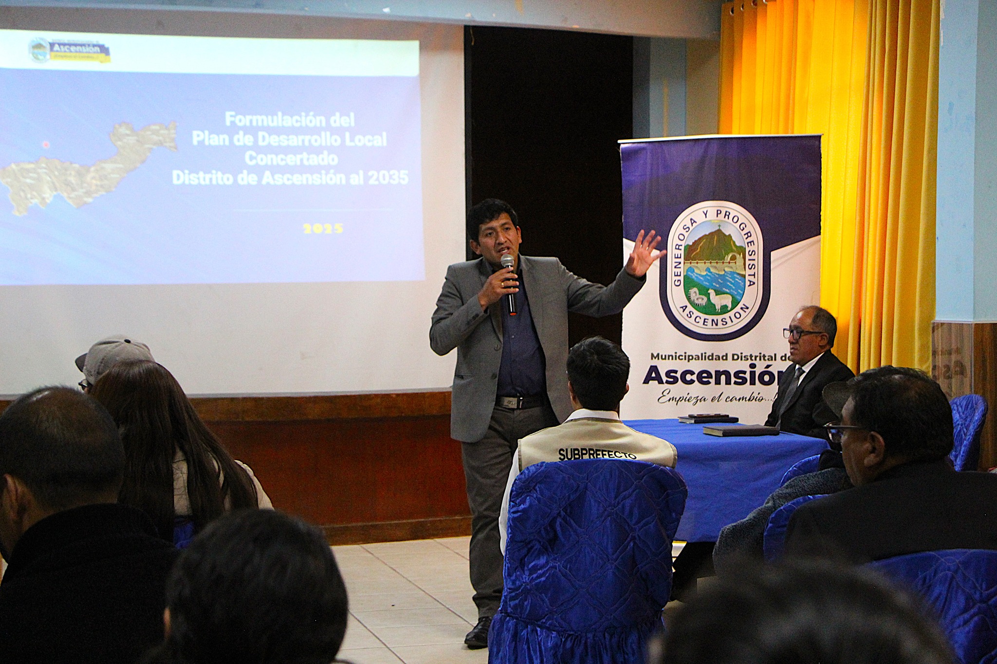 Nota de prensa sobre la apertura del taller de formulación del Plan de Desarrollo Local Concertado Ascensión al 2035.