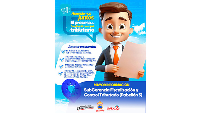 La Sub Gerencia de Fiscalización y Control Tributario de la Municipalidad Provincial de Huarmey, te recuerda: