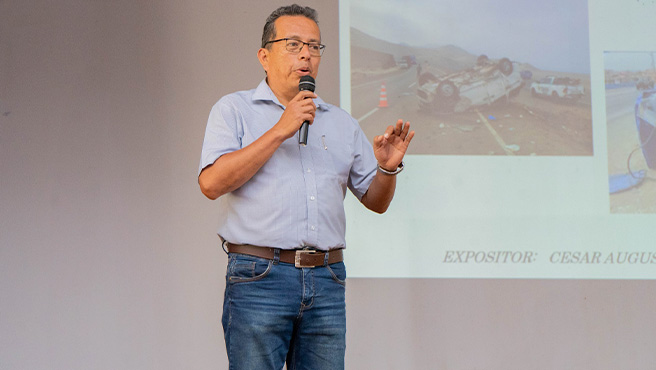 Municipalidad, Afocat y yang zu realizan capacitación en manejo de defensivo y seguridad vial a transportistas de Huarmey
