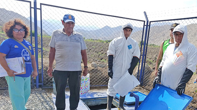 Municipalidad realizó campaña de limpieza y desinfección del sistema de agua potable de las jass en el valle Huarmey