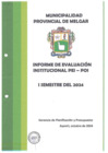 Vista preliminar de documento Informe de Evaluacion Institucional PEI - POI (I Semestre del 2024)