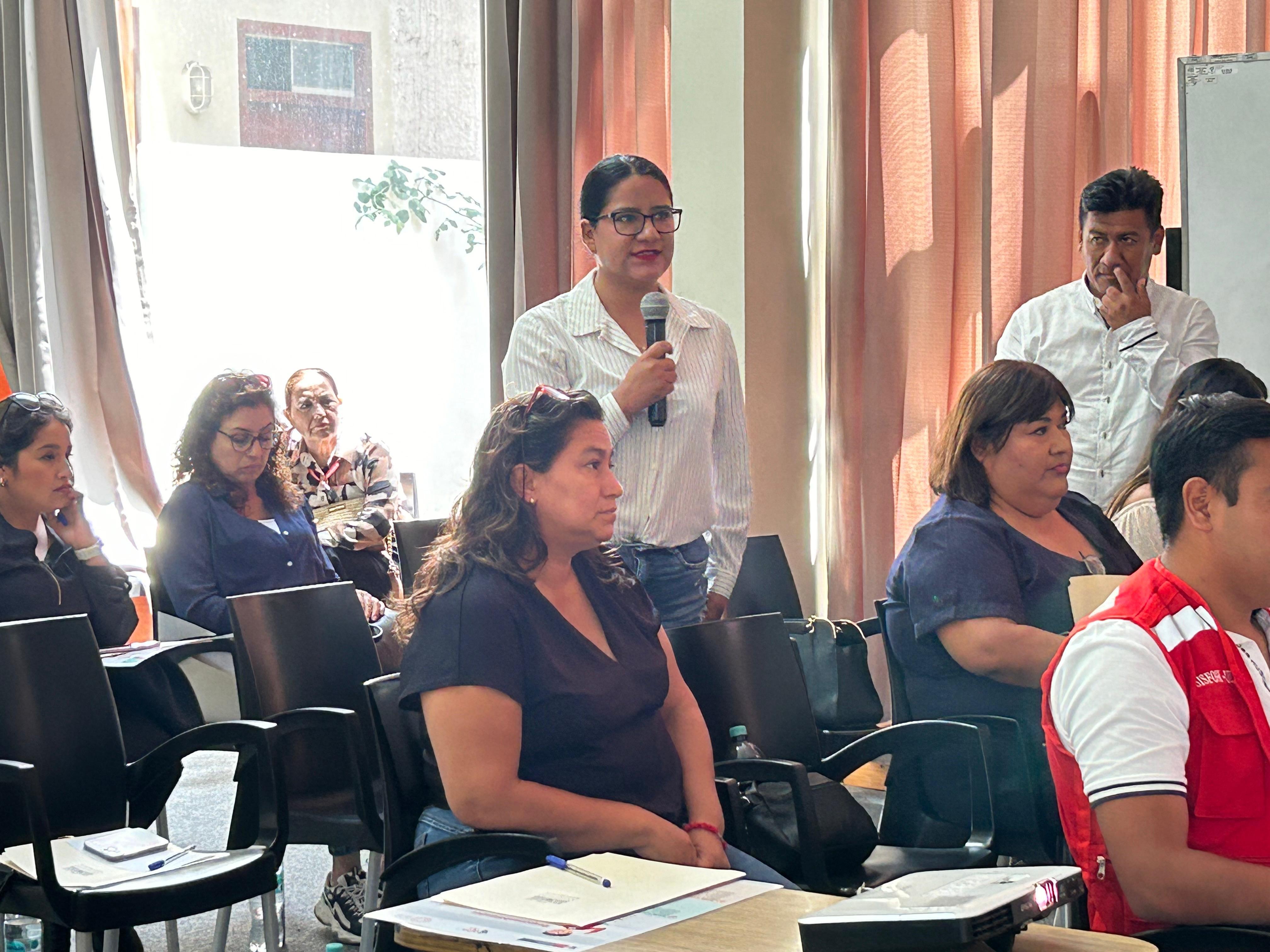 capacitación a responsables de OMAPED en La Libertad