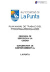 Vista preliminar de documento Plan de Trabajo Anual Programa RECICLA - 2025