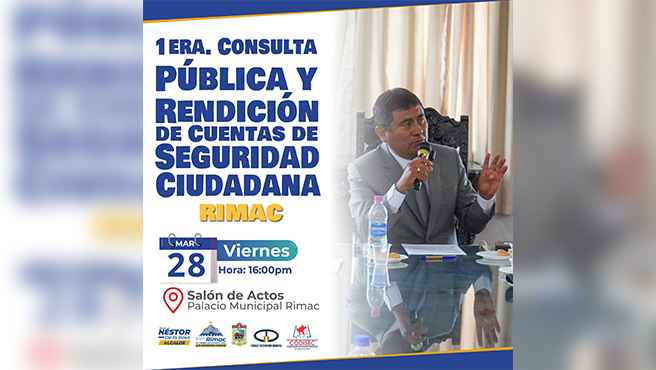 1° Consulta Publica Y Rendimiento de Cuentas de Seguridad Ciudadana 2025