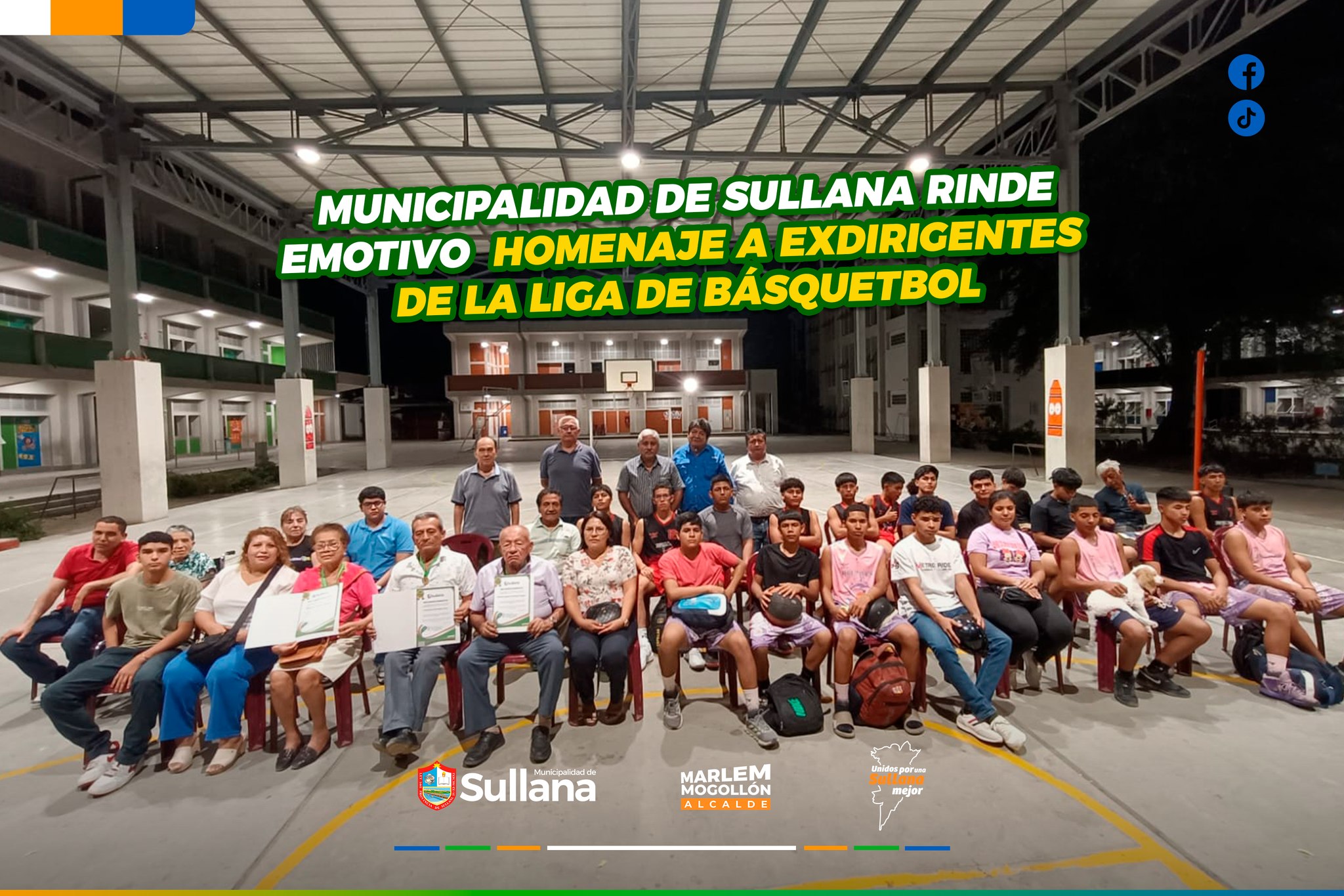 Municipalidad Provincial de Sullana rinde emotivo homenaje a exdirigentes de la Liga de Básquetbol
