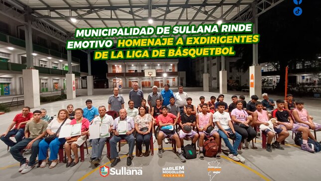 Municipalidad Provincial de Sullana rinde emotivo homenaje a exdirigentes de la Liga de Básquetbol 