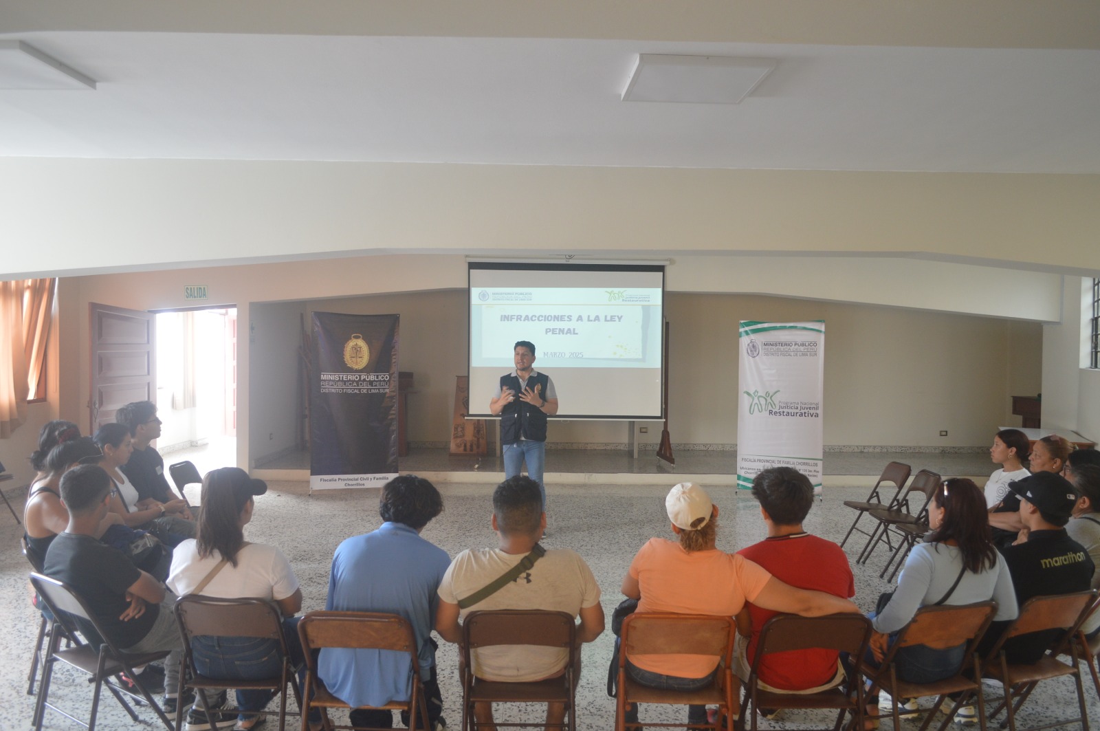 Programa Justicia Juvenil Restaurativa de Chorrillos realiza jornada de sensibilización con menores en infracción con la ley penal.