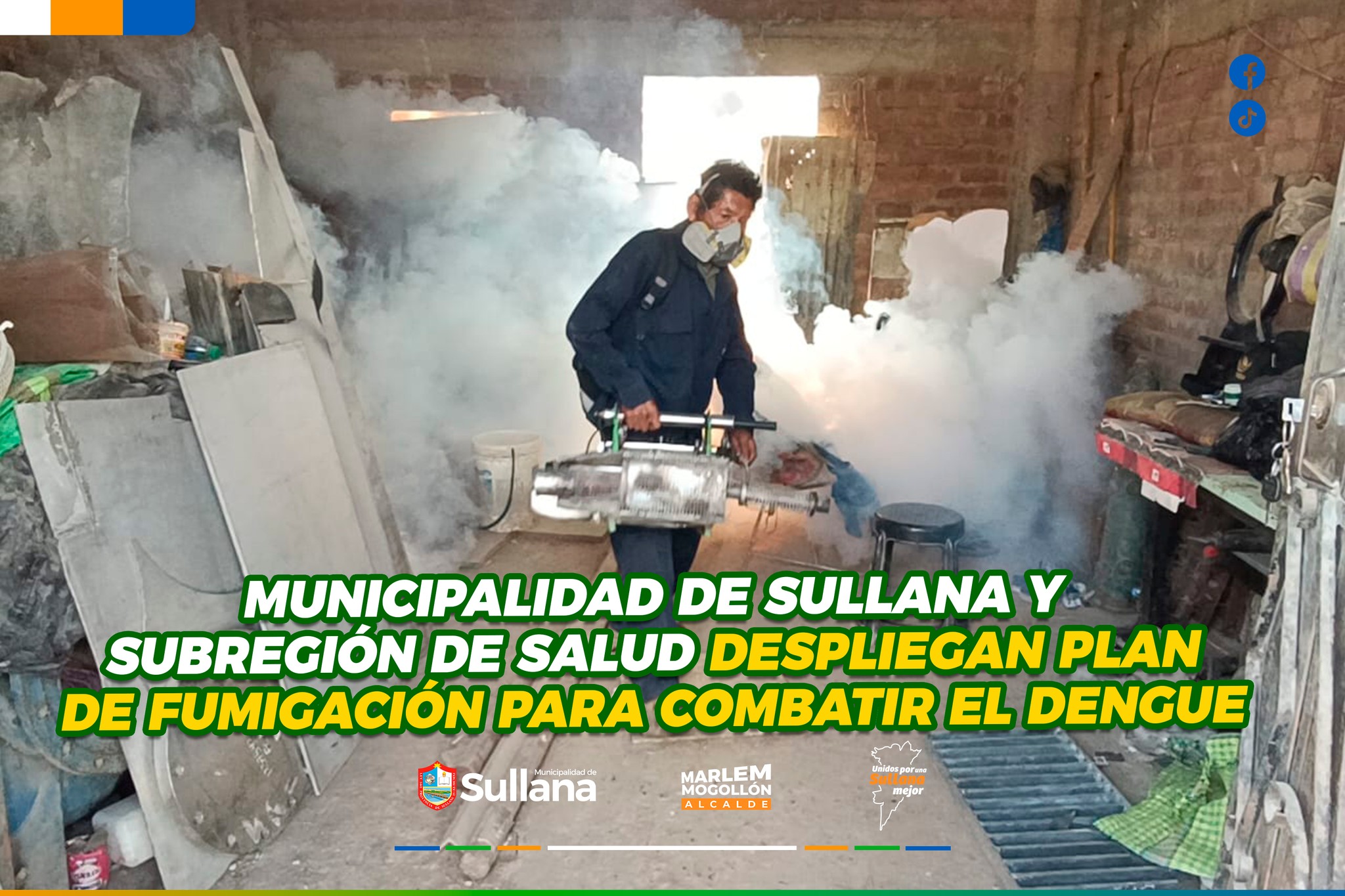 Municipalidad de Sullana y Subregión de Salud despliegan plan de fumigación para combatir el dengue