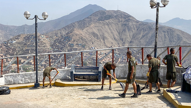 Trabajos de Mantenimiento en Vía de Ascenso al Cerro San Cristobal
