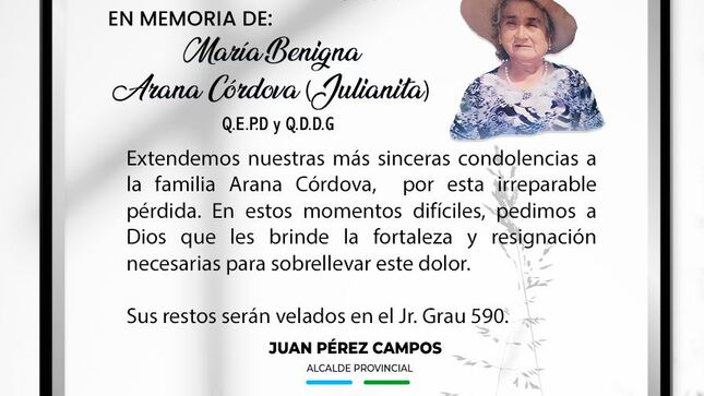 Nota de Pésame