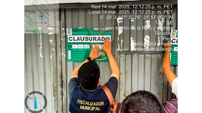Operativo inopinado a establecimientos categorizados de venta de licor.