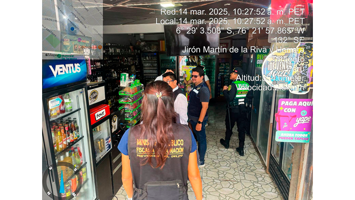 Operativo inopinado a establecimientos categorizados de venta de licor.