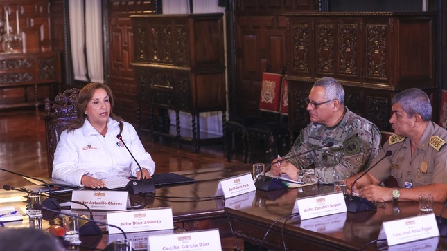 Presidenta Boluarte lideró nueva sesión del Cuarto de guerra contra la delincuencia