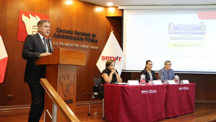 Foto de los expositores del Primer Encuentro de jefes de Recursos Humanos