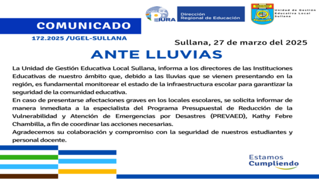 Comunicado N°172-2025