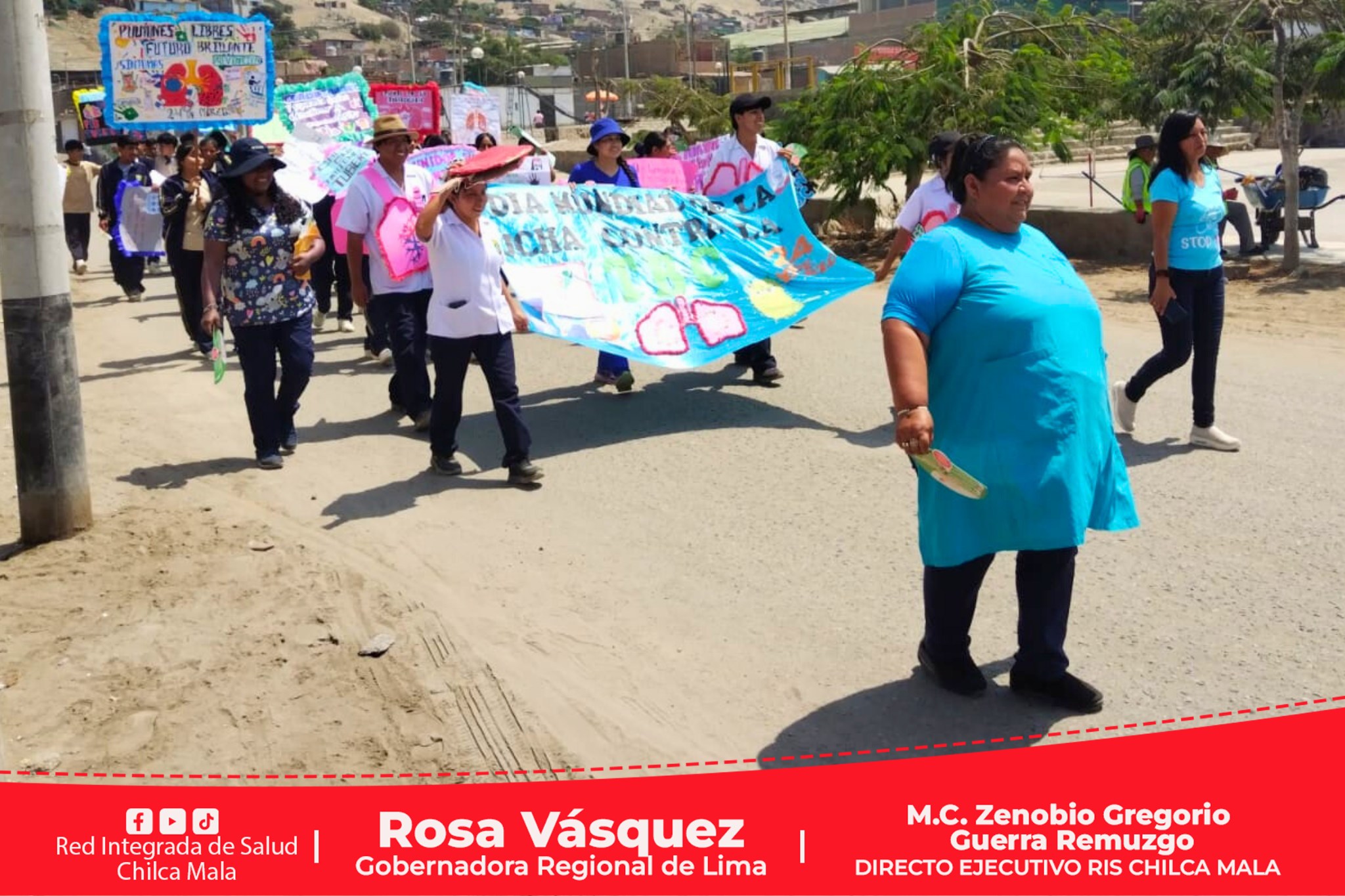 RIS Chilca Mala: Pasacalle y concurso de pancartas por el Día Mundial de la lucha contra la Tuberculosis, en San Marcos de la Aguada