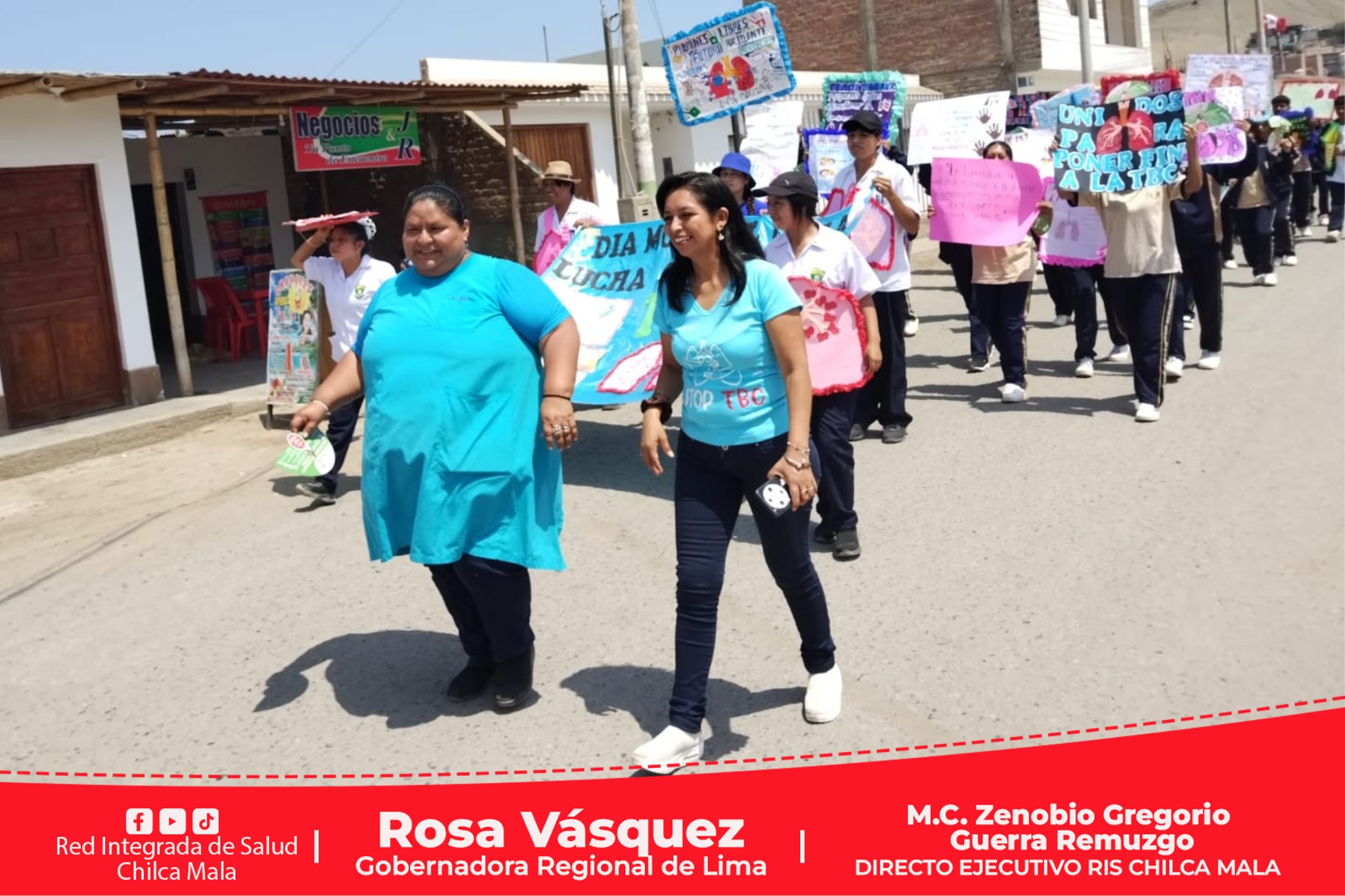 RIS Chilca Mala: Pasacalle y concurso de pancartas por el Día Mundial de la lucha contra la Tuberculosis, en San Marcos de la Aguada