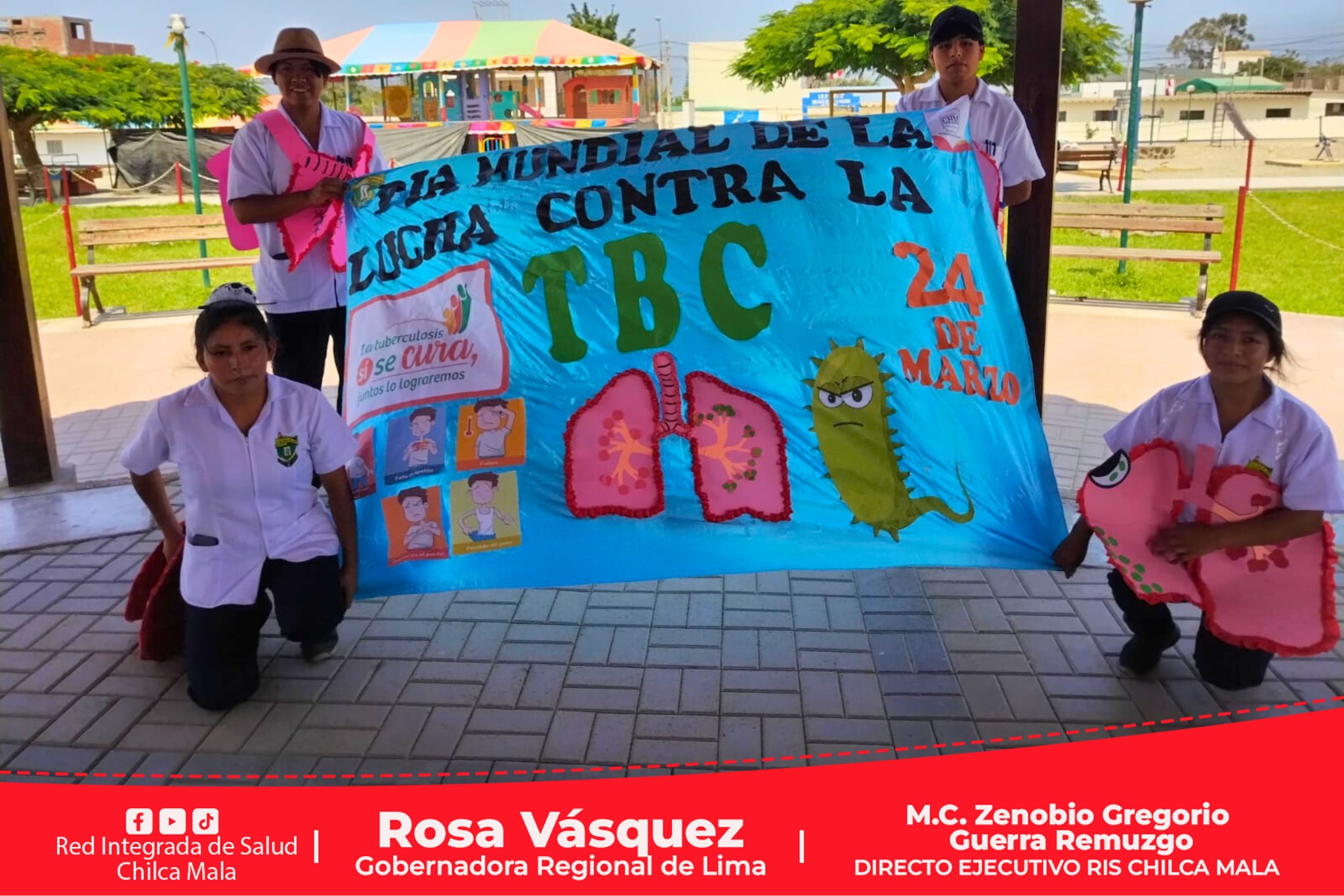 RIS Chilca Mala: Pasacalle y concurso de pancartas por el Día Mundial de la lucha contra la Tuberculosis, en San Marcos de la Aguada