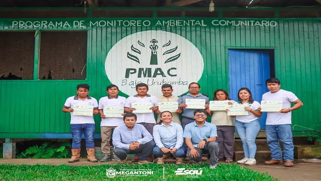 Municipalidad de Megantoni reconoce labor de 16 promotores ambientales comunitarios