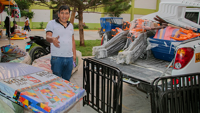 Municipalidad de Huarmey brindan apoyo a familias afectadas por lluvias intensas en el distrito Cochapeti