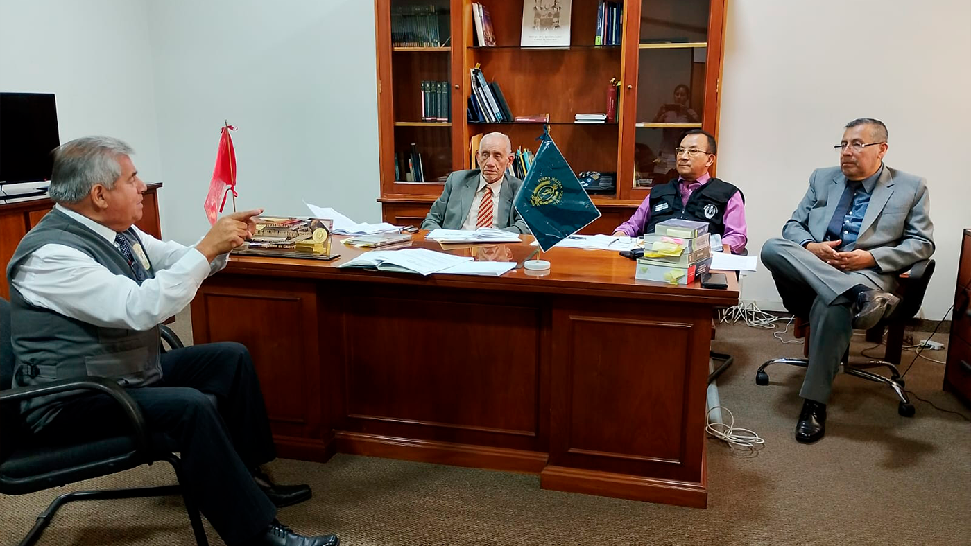Visita de trabajo a la Fiscalía Suprema ante la Sala Suprema de Guerra del FMP