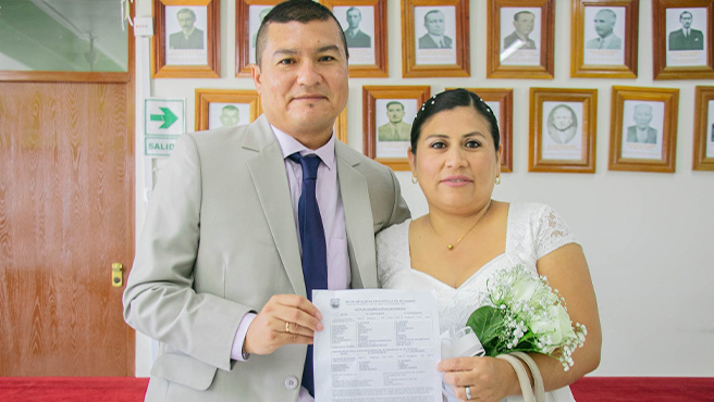 Más ciudadanos formalizan situación matrimonial en la municipalidad de Huarmey