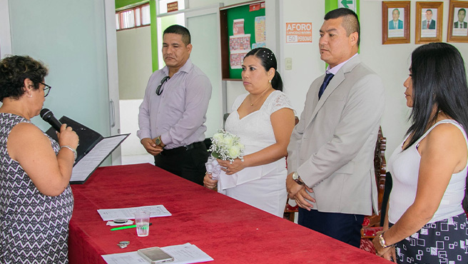 Más ciudadanos formalizan situación matrimonial en la municipalidad de Huarmey