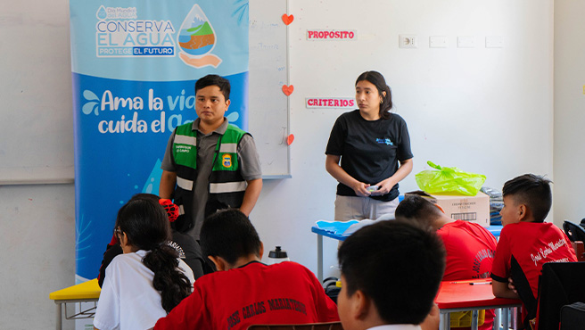 Sembrando conciencia del cuidado del agua en los jóvenes huarmeyanos